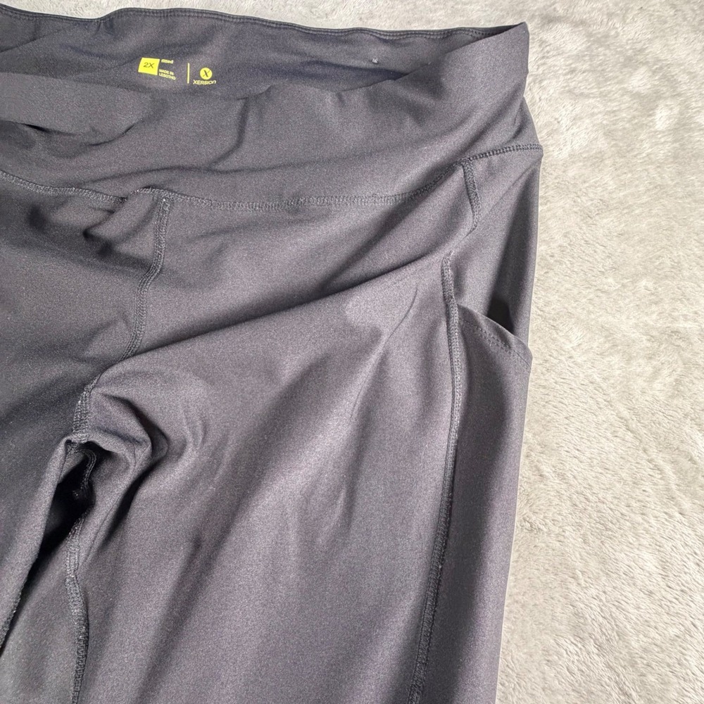 Zella Womens Black High Waisted Cropped Leggings with Side Pockets‎ Size XL - Picture 4 of 5